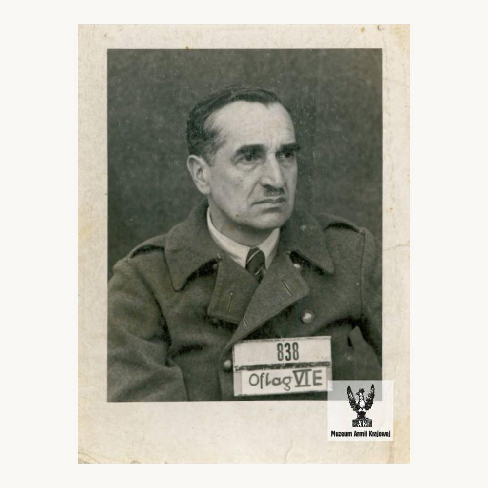 Stanisław Zembaczyński - fotografia oficera o numerze 838 Oflag VIE z marca 1941