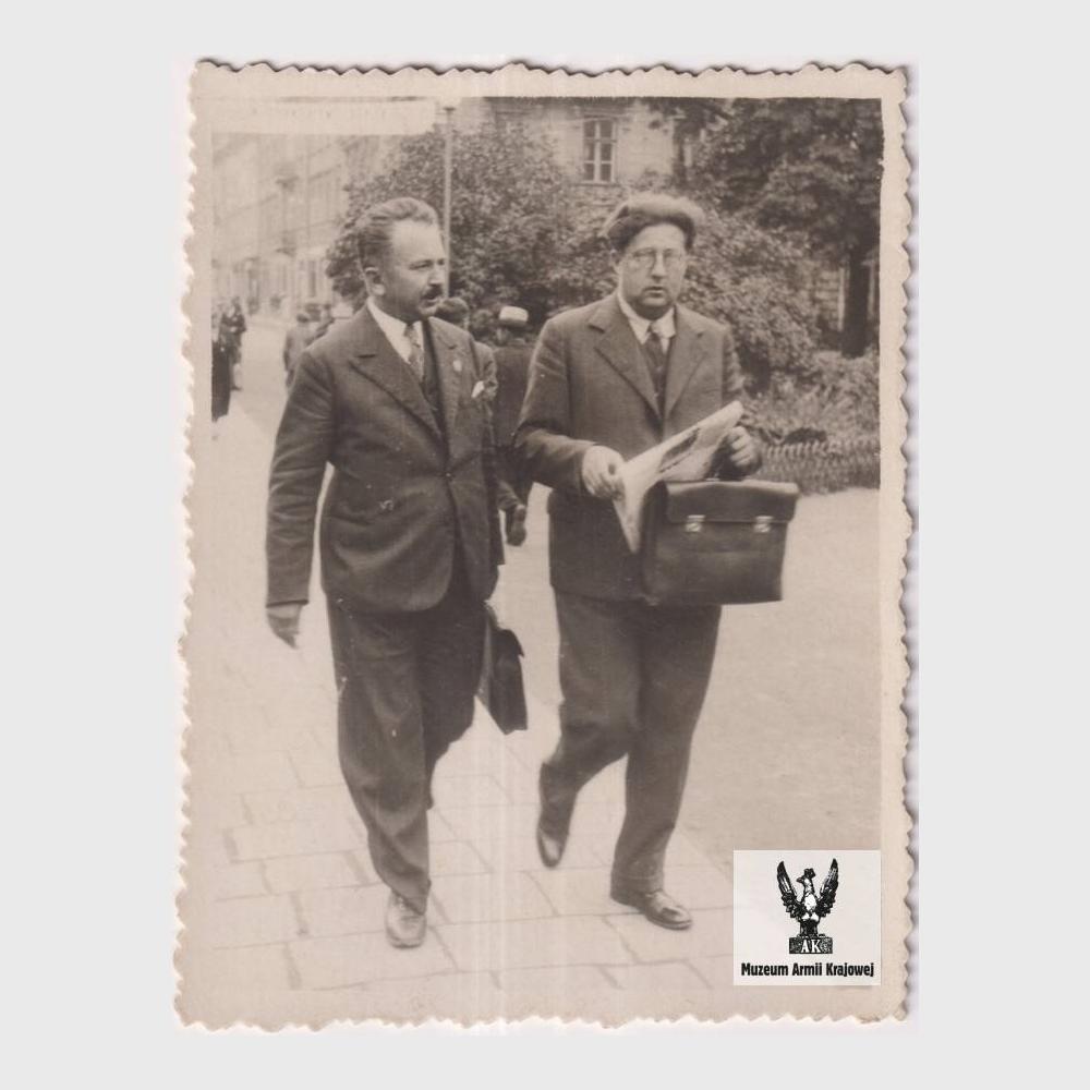 Józef Fieldorf (brat Emila) w towarzystwie nieznanego mężczyzny